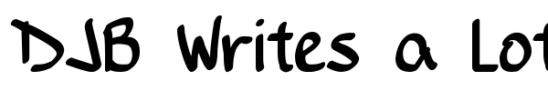 DJB Writes a Lot font preview